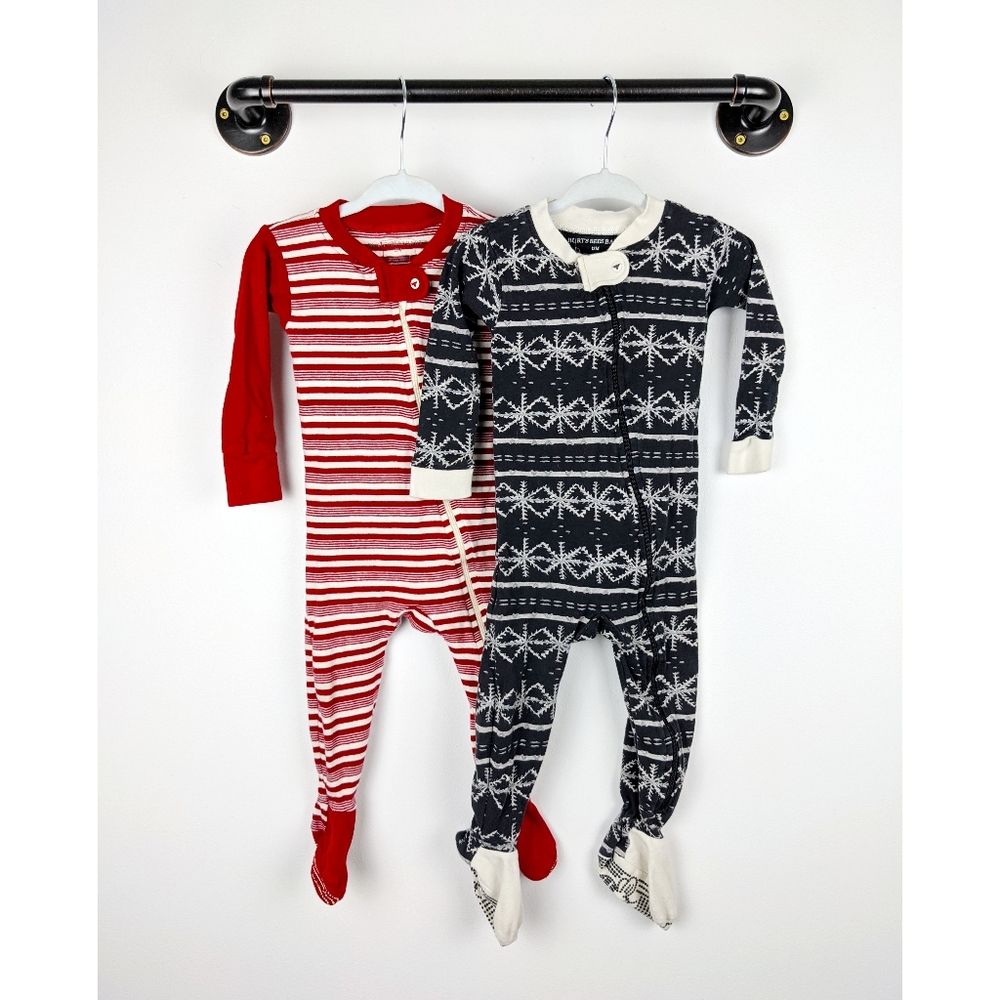 12 MONTHS - Burt's Bees Baby Winter Footie Pajamas
